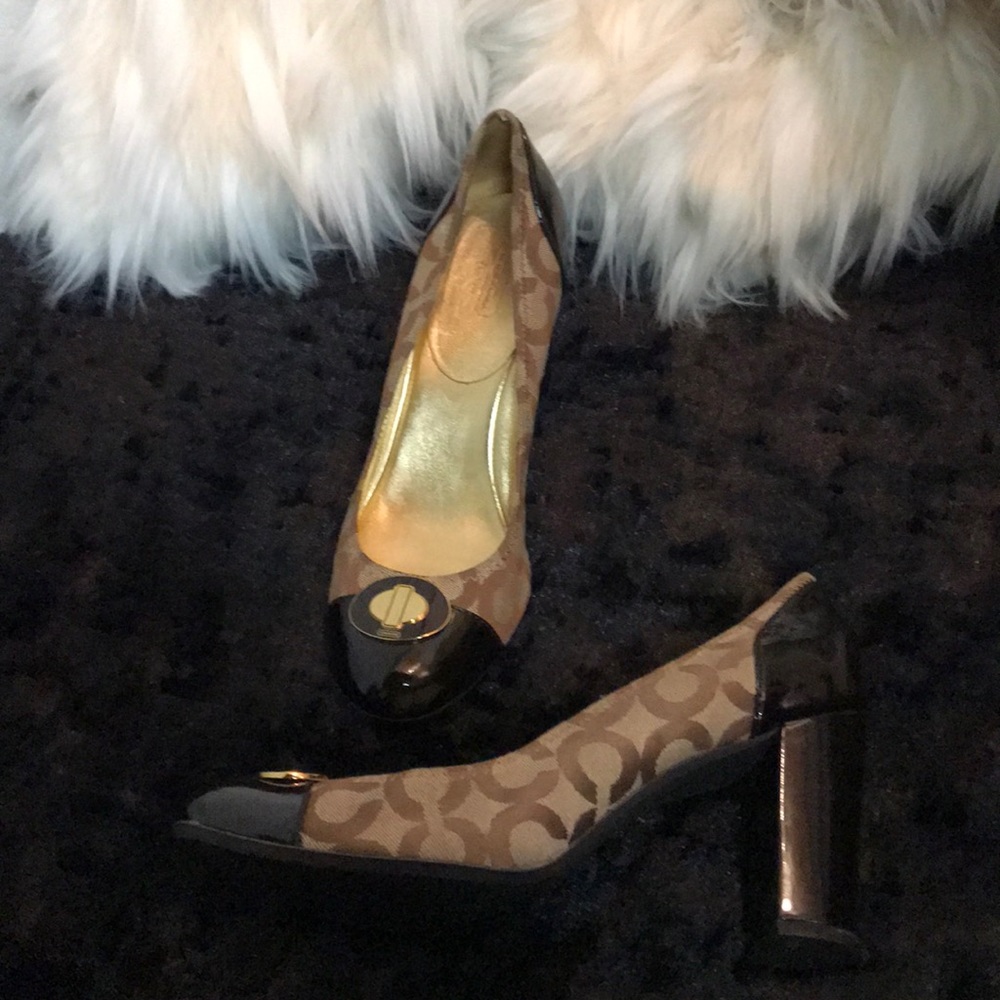 Coach pumps Phebbie black with gold